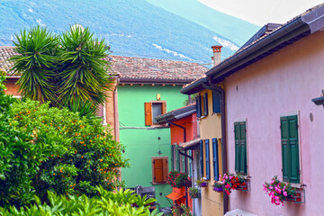 Die Altstadt von Malcesine am Gardasee, Italien