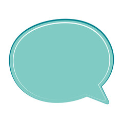 Speech bubble icon. Flat design. Isolated white background