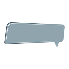 Speech  bubble  icon. Flat  design. Isolated white background