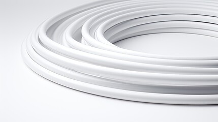 Image of a neatly rolled optical cable with connectors on a white background.