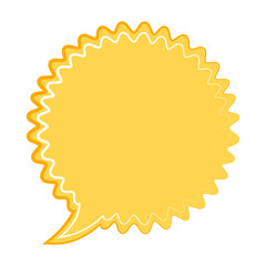 Speech  bubble  icon. Flat  design. Isolated white background