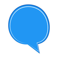 Speech  bubble  icon. Flat  design. Isolated white background