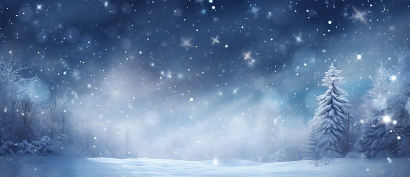 Winter Wonderland Captivating Snowy Forest Landscape for Banners and Covers
