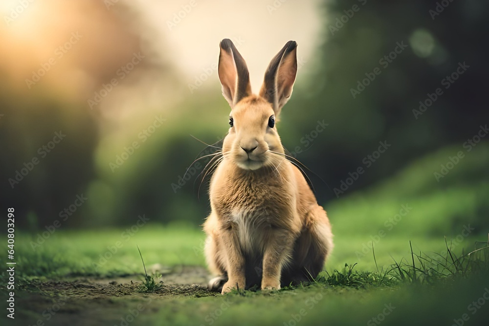 Canvas Prints rabbit in the grass