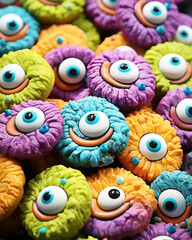 Halloween Monster Eye Cookies