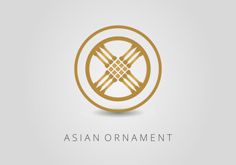 Vintage ornate linear ornaments in Kazakh traditional style. Asian floral designs. Abstract Asian elements of the national pattern of the ancient nomads of the Kyrgyz, Mongols, Kazakhs, Tatars.