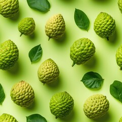 Obraz premium Cherimoyas as seamless tiles