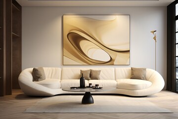 A hotel lobby with premium furniture