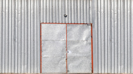 corrugated aluminum warehouse with door material