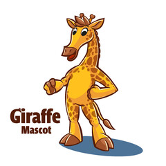 mascot illustration smiling giraffe character