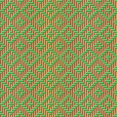 Colorful Striped Bamboo Basketwork Pattern 15