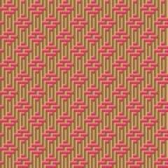 Colorful Striped Bamboo Basketwork Pattern 13