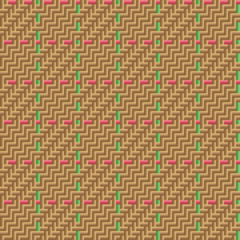 Colorful Striped Bamboo Basketwork Pattern 22