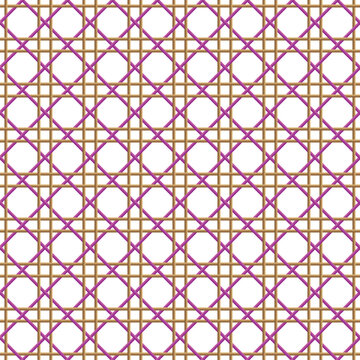 Colorful Striped Bamboo Basketwork Pattern 20