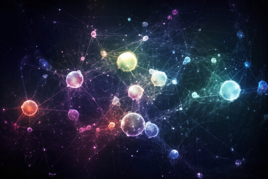 A visual representation of neural networks with interconnected nodes and flowing information, representing the computational processes and learning capabilities of AI systems.