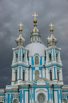Smolny Cathedral in Saint Petersburg, Russia