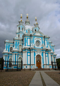 Smolny Cathedral in Saint Petersburg, Russia