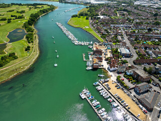 Obraz premium Fareham, Aerial, Photography, daytime, Drone photo. 