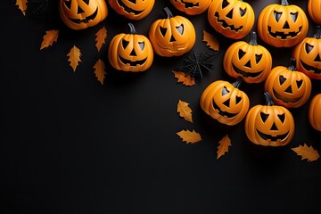 Pumpkin Jack-o'-lantern, autumn and halloween holidays concept