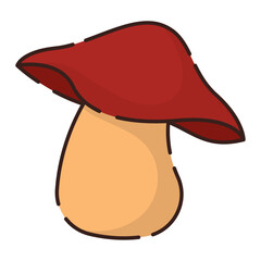Isolated colored mushroom icon Flat design Vector