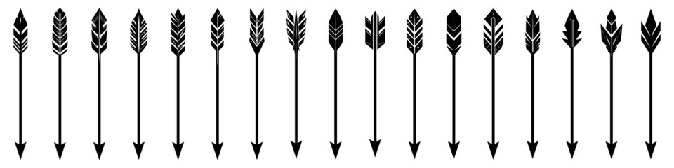 Arrows for bow. Set of hunting arrows. Archery arrows. © chekman