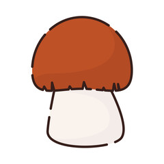 Isolated colored mushroom icon Flat design Vector