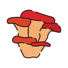 Isolated colored mushroom icon Flat design Vector