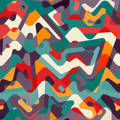 Colorful mosaic seamless pattern