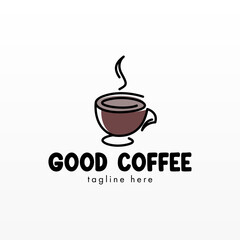 Coffee logo design concept. Coffee drink logo template. Coffee shop logo template