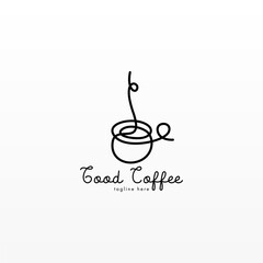 Coffee logo design concept. Coffee drink logo template. Coffee shop logo template