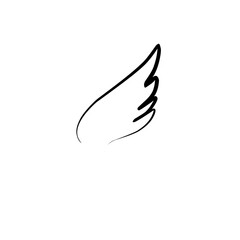 Wings icon sketch collection cartoon hand drawn vector illustration sketch