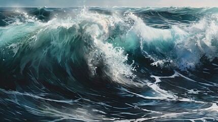 Big wave in the ocean