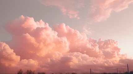 Pink Clouds, Generative AI Illustration