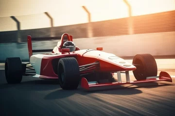 Afwasbaar Fotobehang Formule 1 Sport car raceing formula on race track