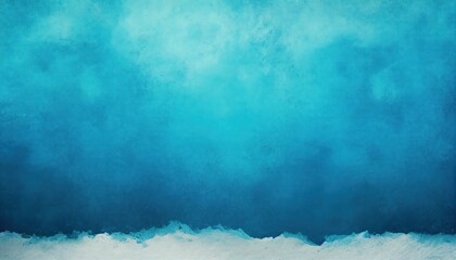 Abstract blue textured wall background with a white layer at the bottom, template for banner