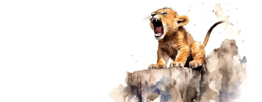 The Lion of Judah's Roar: Biblical Lion Cub Image Echoes Christ's Authority and Kingship.  Lion Cub King. 