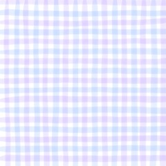 Blue Purple Gingham Check Hand Drawn Background