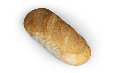 Loaf Bread 3D Rendering