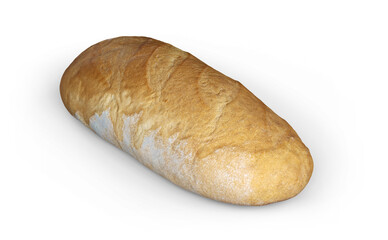 Loaf Bread 3D Rendering