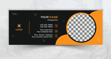 Elegant Corporate Minimal email signature | Flat Mail template or email footer |
