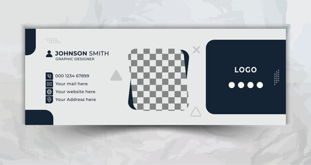 Elegant Corporate Minimal email signature | Flat Mail template or email footer |