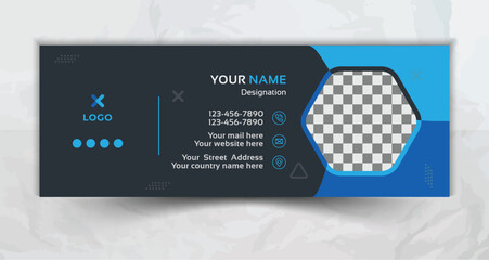 Elegant Corporate Minimal email signature | Flat Mail template or email footer |