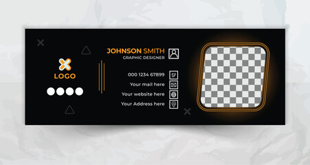 Elegant Corporate Minimal email signature | Flat Mail template or email footer |