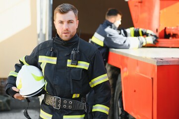 Fireman on duty,under exposed photo.