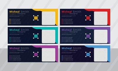 modern business email signature design corporate vector file 