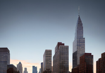 Fototapeta na wymiar High-rise buildings. Big cities. Generative artificial intelligence.