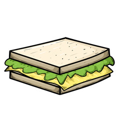 sandwich with cheese and vegetables