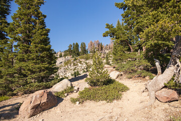 Hiking trail at Lassen Volcanic National Park, California
