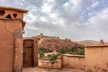 View at casbah Ait Benhaddou in morocco in summer