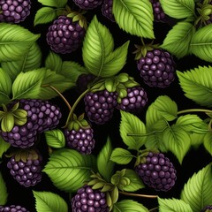 Blackberries as seamless tiles
